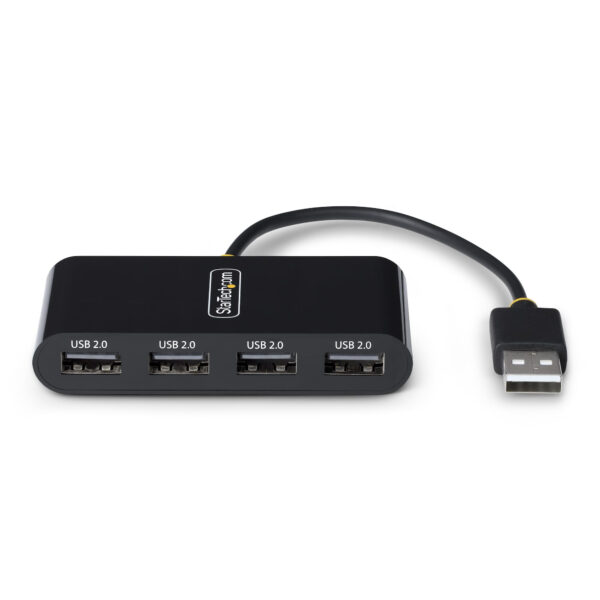 StarTech.com 4-Port USB 2.0 Hub, USB Bus Powered, Compacte Travel USB Hub, USB 2.0 Splitter, Multi-Port Draagbare Mini USB Hub, - Afbeelding 3