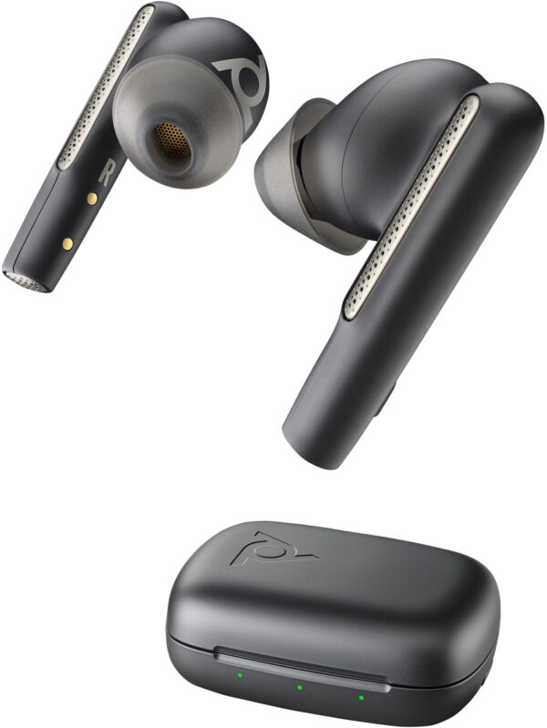 POLY Voyager Free 60 UC Black Earbuds + BT700 USB-C-adapter + oplaadcase basis - Afbeelding 4