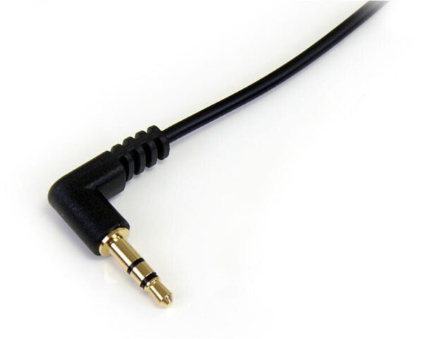 StarTech.com 1,8 m slanke 3.5mm naar rechtsgehoekte stereo audio kabel M/M - Afbeelding 2