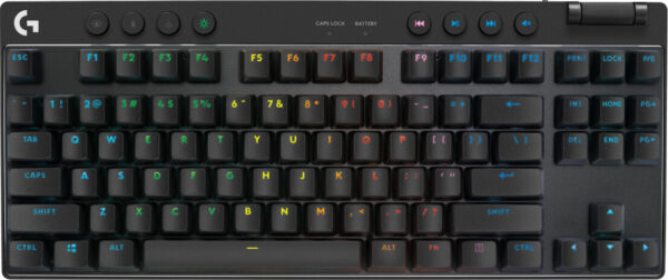 Logitech G PRO X TKL toetsenbord Gamen RF-draadloos + Bluetooth QWERTY US International Zwart - Afbeelding 2