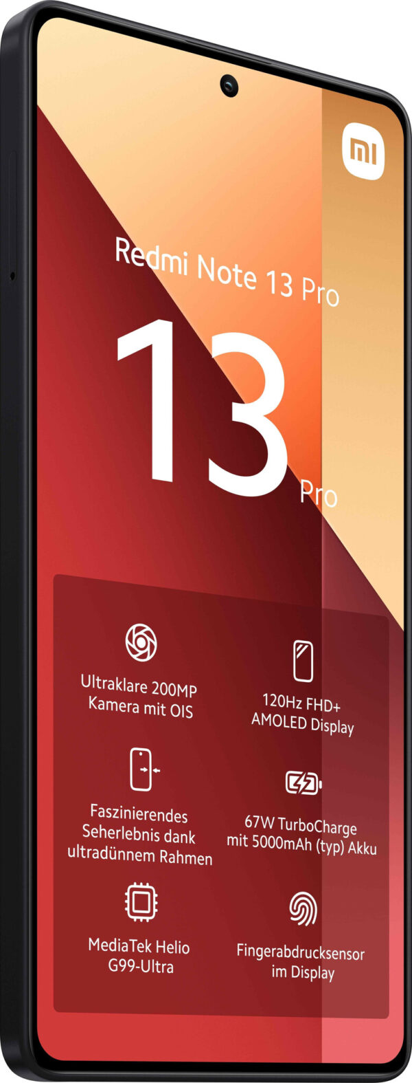 Xiaomi Redmi Note 13 Pro 16,9 cm (6.67") Hybride Dual SIM Android 13 4G USB Type-C 8 GB 256 GB 5000 mAh Zwart - Afbeelding 3