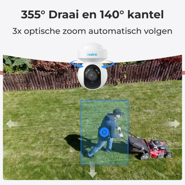 Reolink E Series E-serie E540 - 5 MP wifi-buitencamera, detectie van personen/voertuigen/dieren, pan en tilt, 3x optische zoom - Afbeelding 12