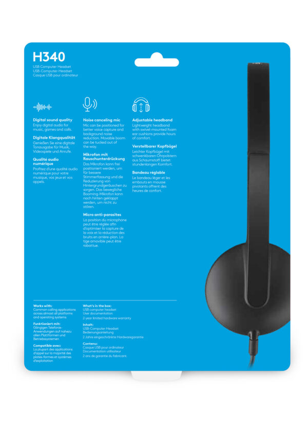 Logitech H340 USB Computer Headset Met digitale audio - Afbeelding 11