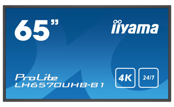 iiyama LH6570UHB-B1 beeldkrant Digitale signage flatscreen 163,8 cm (64.5") VA 700 cd/m² 4K Ultra HD Zwart Type processor Androi