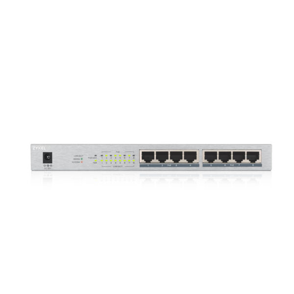 Zyxel GS1008HP Unmanaged Gigabit Ethernet (10/100/1000) Power over Ethernet (PoE) Grijs - Afbeelding 4