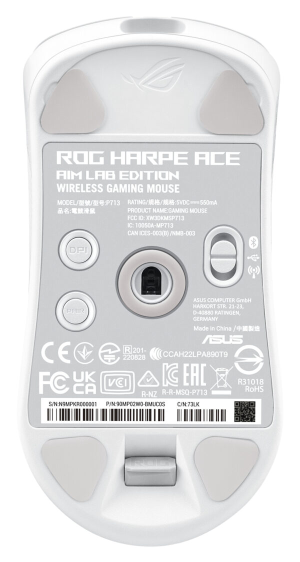 ASUS ROG Harpe Ace Aim Lab Edition muis Gamen Ambidextrous RF Wireless + Bluetooth + USB Type-C Opto-mechanisch 36000 DPI - Afbeelding 2