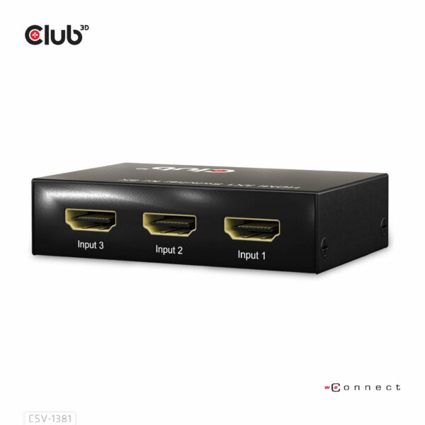 CLUB3D 3 to 1 HDMI™ 8K60Hz/4K120Hz Switch - Afbeelding 7