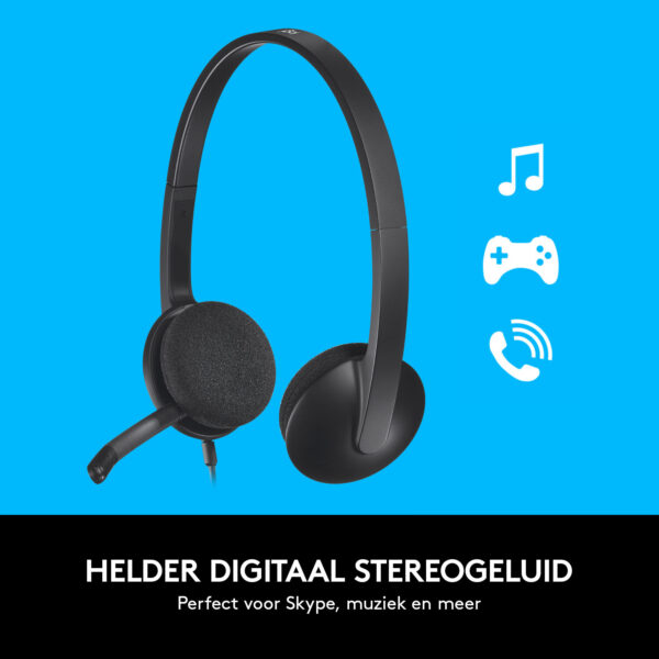 Logitech H340 USB Computer Headset Met digitale audio - Afbeelding 19