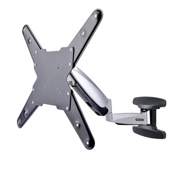 StarTech.com Wandmonteerbare VESA TV arm, Verstelbare Full Motion TV Muurbeugel voor 23"-55" Schermen, Compacte Monitor Arm, 30k