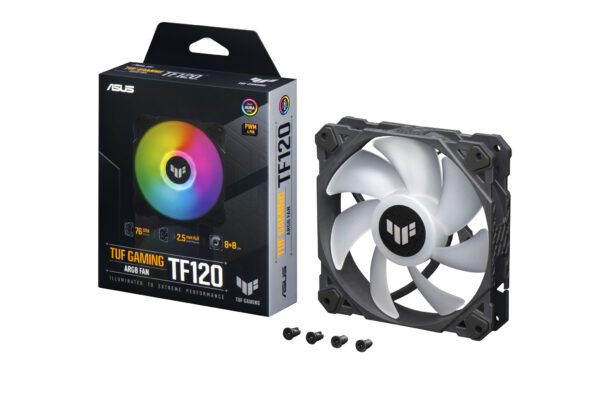 ASUS TUF Gaming TF120 ARGB Fan Computer behuizing Luchtkoeler 12 cm Zwart - Afbeelding 11