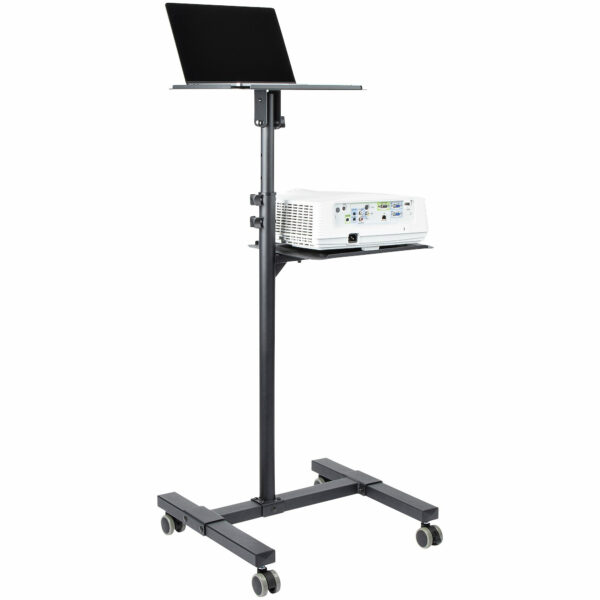 StarTech.com Beamertafel - Stevige Verrijdbare Laptop en Projectietafel (2x 10kg/schap) - Presentatiewagen/Computer Trolley/AV P - Afbeelding 4