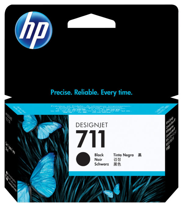 HP 711 zwarte DesignJet inktcartridge, 38 ml