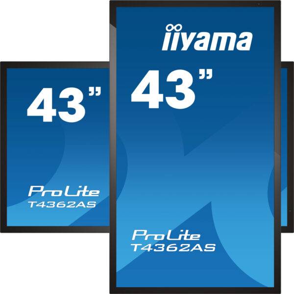 iiyama T4362AS-B1 beeldkrant Interactief flatscreen 108 cm (42.5") IPS 500 cd/m² 4K Ultra HD Zwart Touchscreen Type processor An - Afbeelding 9