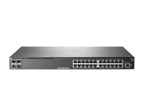 Hewlett Packard Enterprise Aruba 2930F 24G PoE+ 4SFP+ Managed L3 Gigabit Ethernet (10/100/1000) Power over Ethernet (PoE) 1U Gri