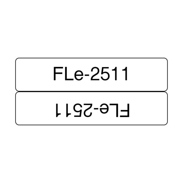 Brother FLE2511 labelprinter-tape Zwart op wit