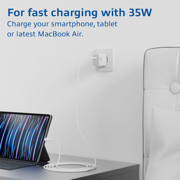 ACT USB-C Lader 35W met Power Delivery PPS en GaNFast - Afbeelding 2