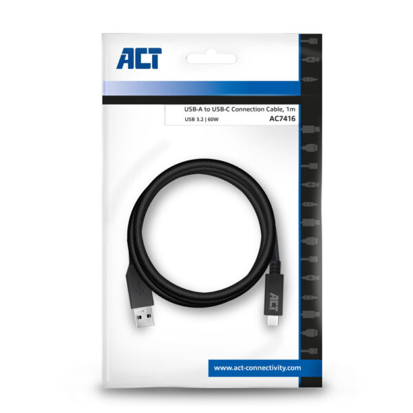 ACT USB 3.0 kabel, USB-A naar USB-C, 1 meter - Afbeelding 3