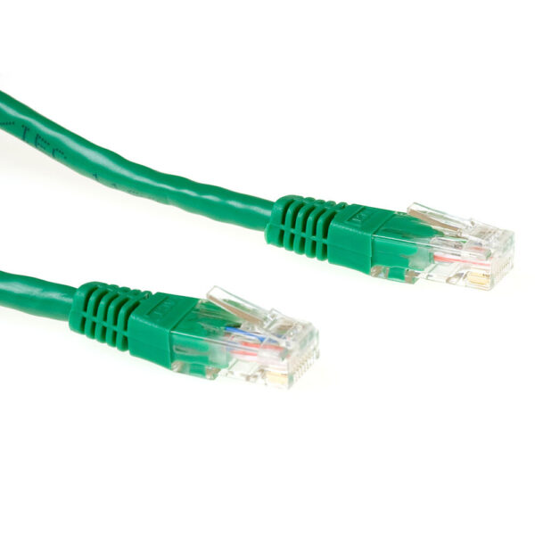 ACT Groene 1,5 meter U/UTP CAT6 patchkabel met RJ45 connectoren