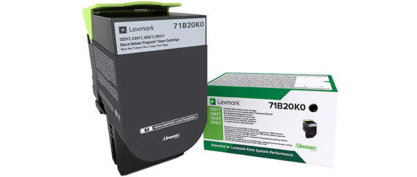 Lexmark 71B20K0 tonercartridge 1 stuk(s) Origineel Zwart