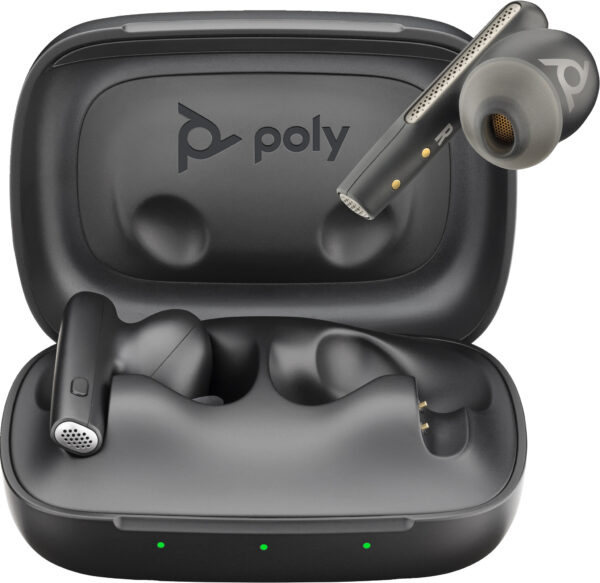 POLY Voyager Free 60 UC Black Earbuds + BT700 USB-C-adapter + oplaadcase basis