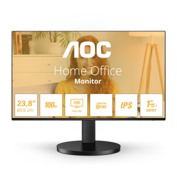 AOC 24B3HA2 computer monitor 60,5 cm (23.8") 1920 x 1080 Pixels Full HD LED Zwart