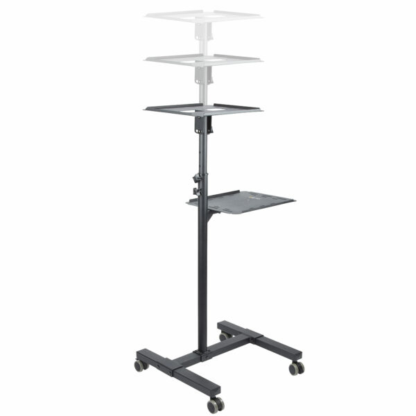 StarTech.com Beamertafel - Stevige Verrijdbare Laptop en Projectietafel (2x 10kg/schap) - Presentatiewagen/Computer Trolley/AV P - Afbeelding 8