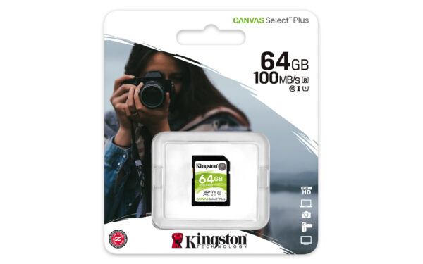 Kingston Technology 64GB SDXC Canvas Select Plus 100R C10 UHS-I U1 V10 - Afbeelding 3