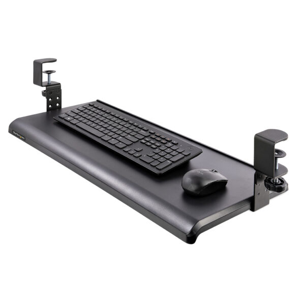 StarTech.com Uitschuifbare Toetsenbordlade voor onder Bureaublad, Ergonomische Keyboard Tray met Bureauklem, Tot 12kg, Uittrekba - Afbeelding 7