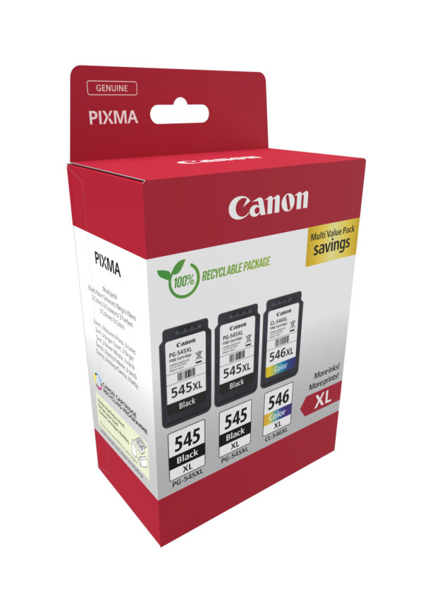 Canon 8286B013 inktcartridge 3 stuk(s) Origineel Hoog (XL) rendement Zwart, Cyaan, Magenta, Geel - Afbeelding 2