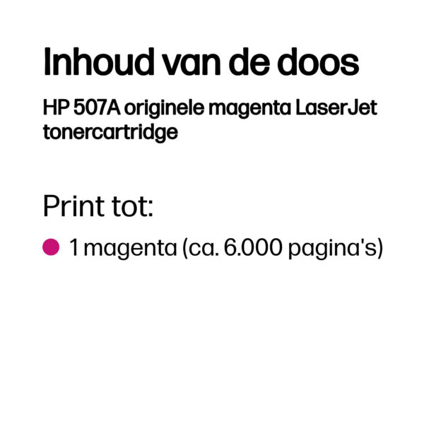 HP 507A originele magenta LaserJet tonercartridge - Afbeelding 9