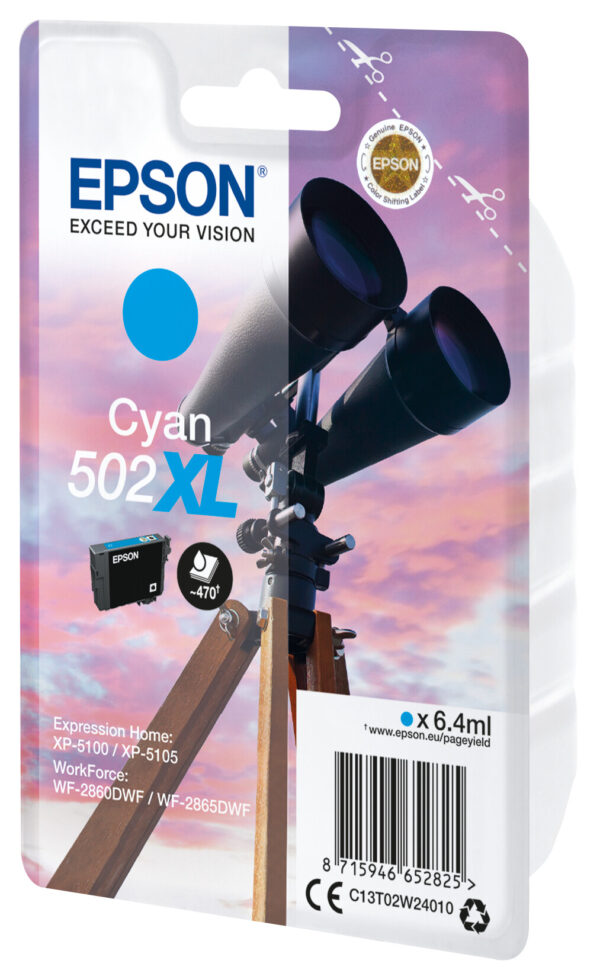 Epson Singlepack Cyan 502XL Ink - Afbeelding 2