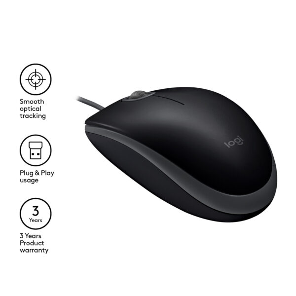 Logitech B110 Silent muis Kantoor Ambidextrous USB Type-A Optisch 1000 DPI - Afbeelding 6