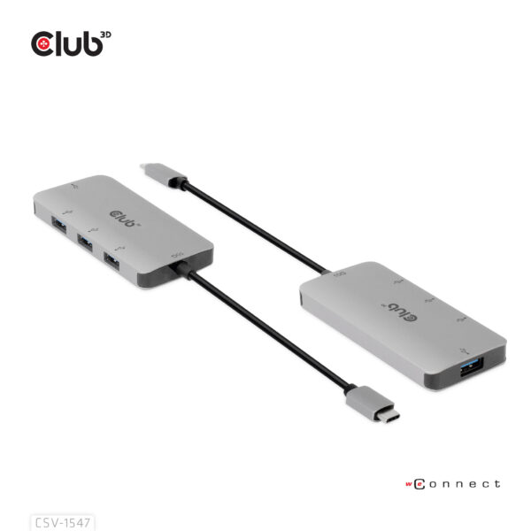 CLUB3D USB Gen2 Type-C to 10Gbps 4x USB Type-A Hub - Afbeelding 2