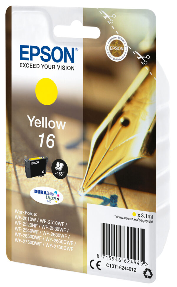 Epson Pen and crossword Singlepack Yellow 16 DURABrite Ultra Ink - Afbeelding 2