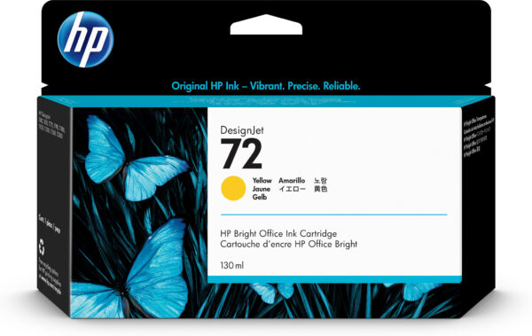 HP 72 gele DesignJet inktcartridge, 130 ml