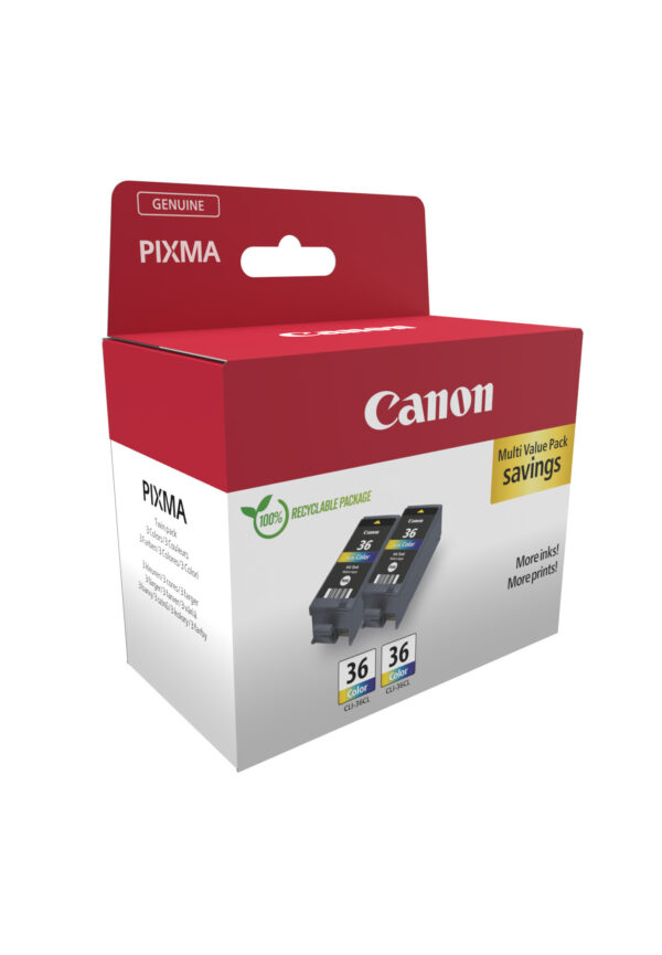 Canon 1511B025 inktcartridge 2 stuk(s) Origineel Zwart, Cyaan, Magenta, Geel - Afbeelding 2