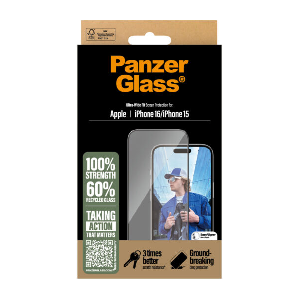 PanzerGlass PG Scrn iPhone 16 6.1Inch UWF - Afbeelding 3