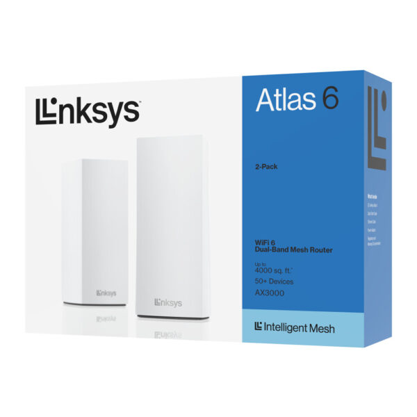 Linksys Atlas 6 Dual-band (2.4 GHz / 5 GHz) Wi-Fi 6 (802.11ax) Wit 3 Intern - Afbeelding 11