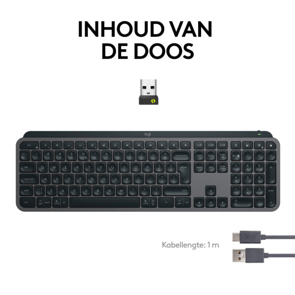 Logitech MX Keys S toetsenbord Universeel RF-draadloos + Bluetooth QWERTY US International Grafiet - Afbeelding 22