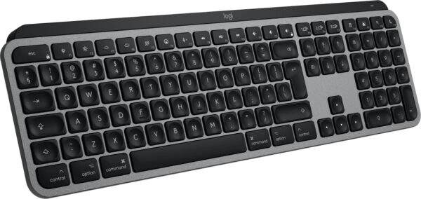 Logitech MX Keys S for Mac toetsenbord Kantoor RF-draadloos + Bluetooth QWERTY US International Aluminium, Zwart - Afbeelding 3