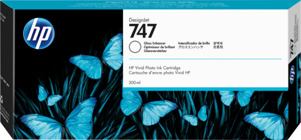 HP 747 glansverhogende DesignJet inktcartridge, 300 ml