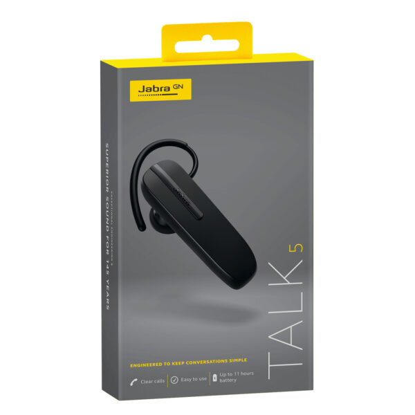 Jabra Talk 5 Headset Draadloos oorhaak, In-ear Oproepen/muziek Bluetooth Zwart - Afbeelding 4