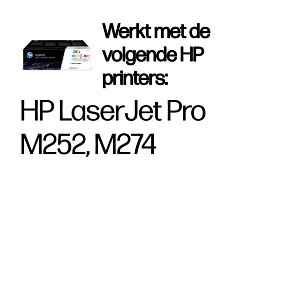 HP 201X originele high-capacity cyaan/magenta/gele LaserJet tonercartridges, 3-pack - Afbeelding 8