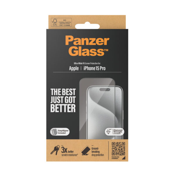 PanzerGlass Ultra Wide Fit Doorzichtige schermbeschermer Apple 1 stuk(s) - Afbeelding 3