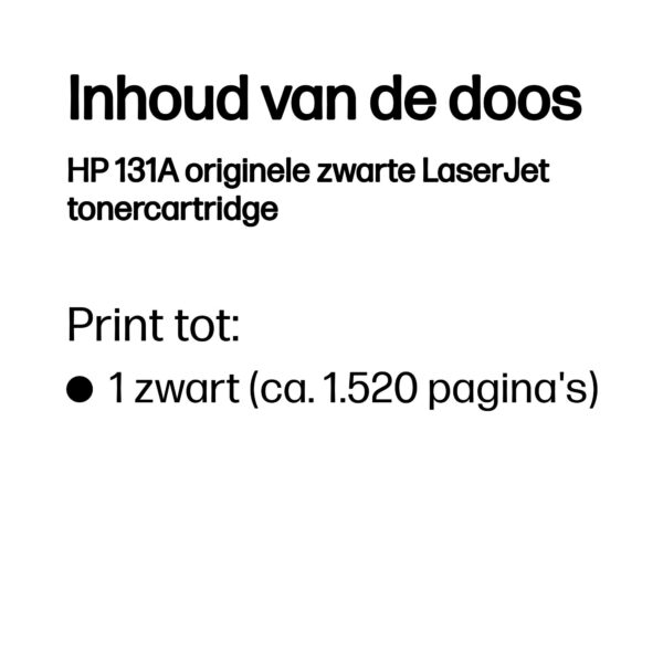 HP 131A originele zwarte LaserJet tonercartridge - Afbeelding 9