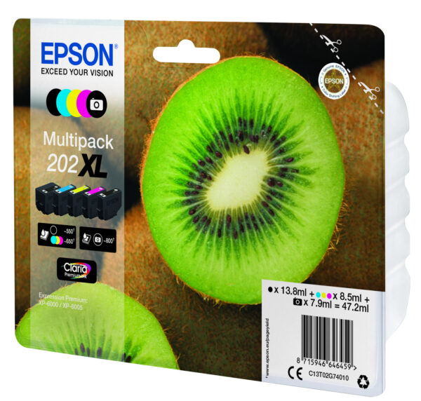 Epson Kiwi Multipack 5-colours 202XL Claria Premium Ink - Afbeelding 3