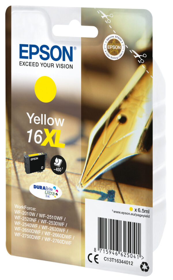 Epson Pen and crossword Singlepack Yellow 16XL DURABrite Ultra Ink - Afbeelding 2