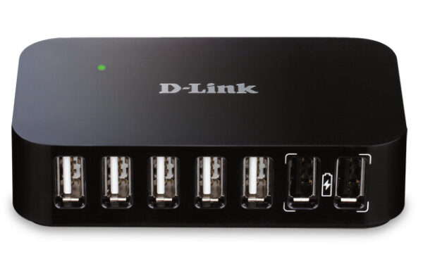 D-Link DUB-H7 USB 2.0 Type-B 480 Mbit/s Zwart