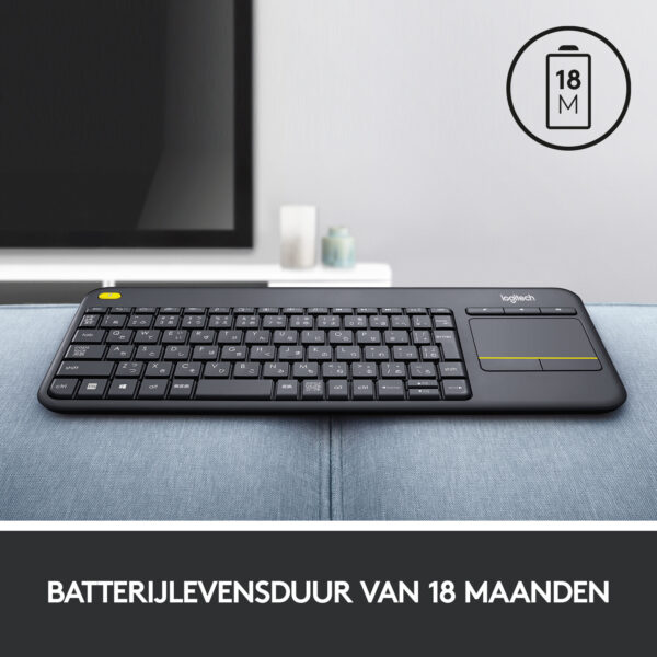 Logitech K400 Plus Tv toetsenbord Universeel RF Draadloos QWERTY US International Zwart - Afbeelding 6