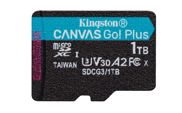 Kingston Technology 1TB microSDXC Canvas Go Plus 170R A2 U3 V30 kaart + ADP - Afbeelding 3